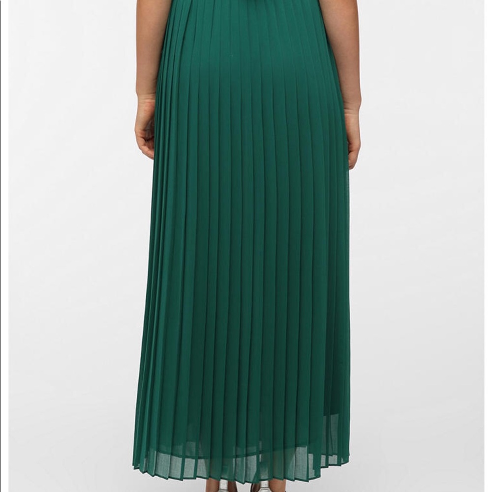 Emerald green floor length skirt Urban Outfitters